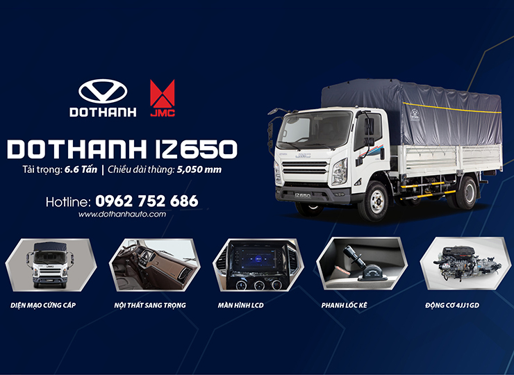 Đánh giá xe tải 6.5 tấn thùng mui bạt Đô Thành IZ650
