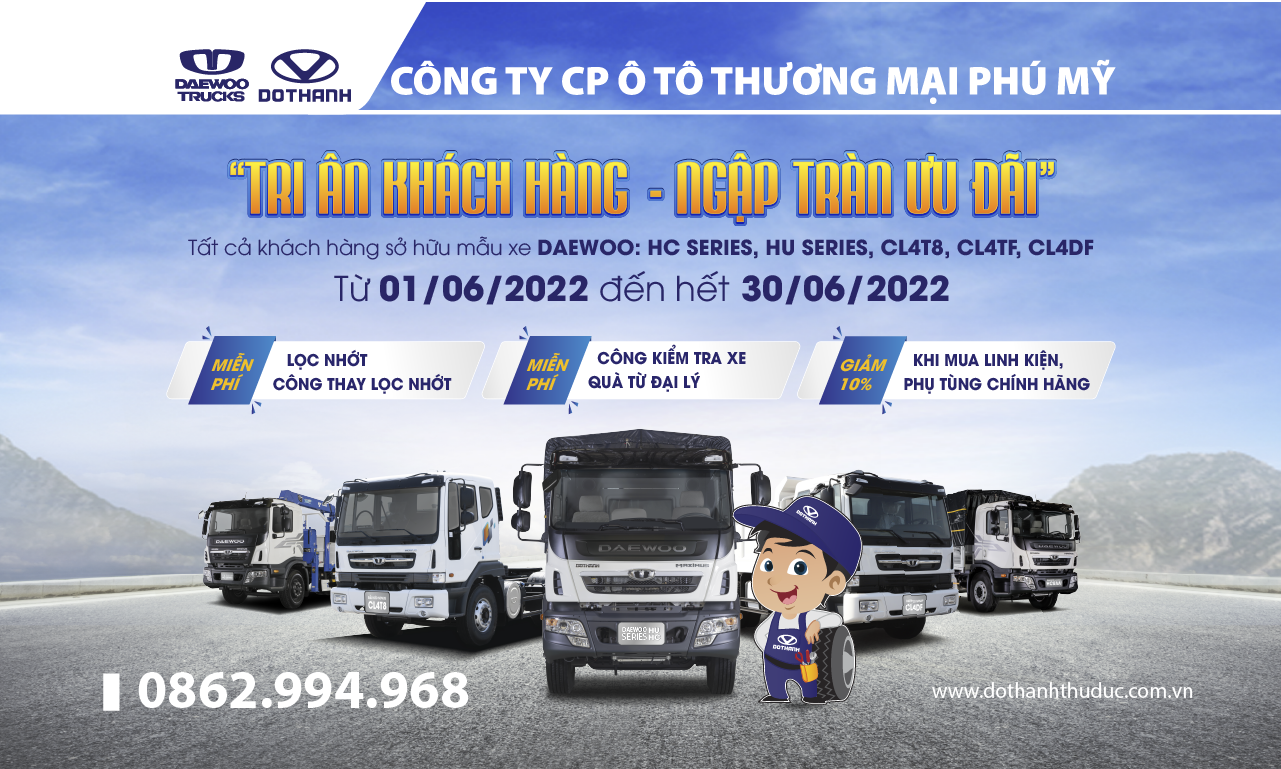 Đô Thành Thủ Đức “Tri ân khách hàng - Ngập tràn ưu đãi” dành cho DAEWOO