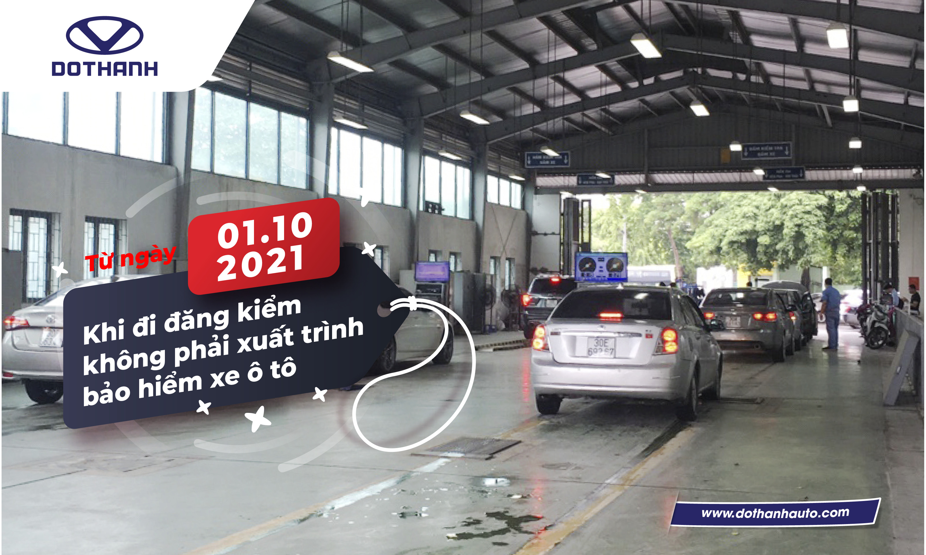 Từ 1/10, đi đăng kiểm không phải xuất trình bảo hiểm xe ô tô