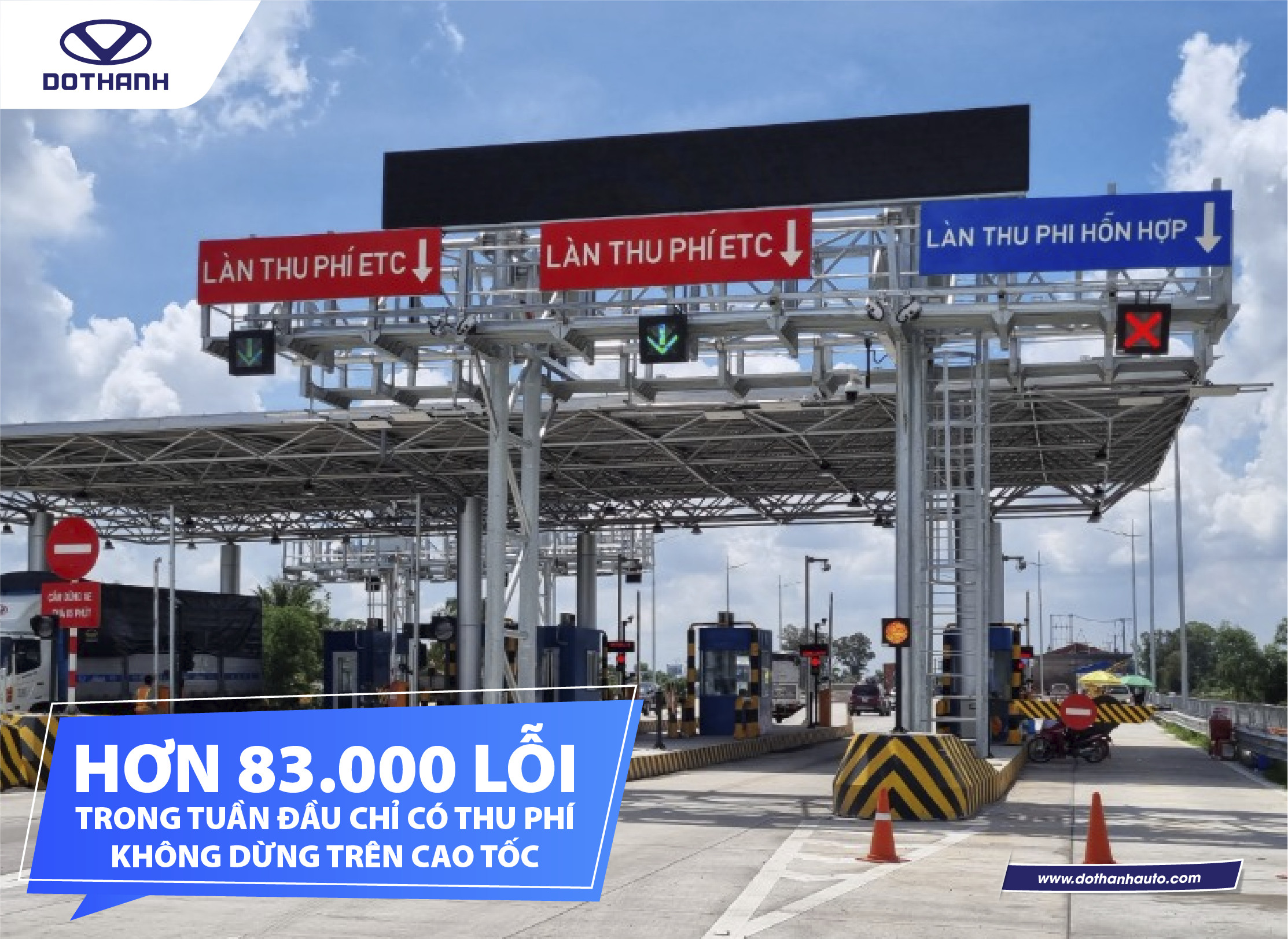 Hơn 83.000 lỗi trong tuần đầu chỉ có thu phí không dừng trên cao tốc