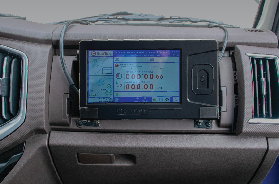 Thiết bị DAT EcoTek giám sát thời gian  và quãng đường học thực hành