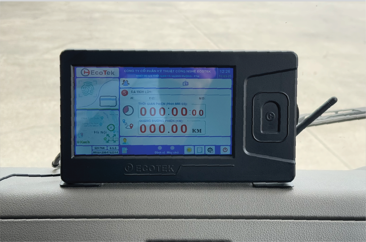 Thiết bị DAT EcoTek giám sát thời gian và quãng đường học thực hành
